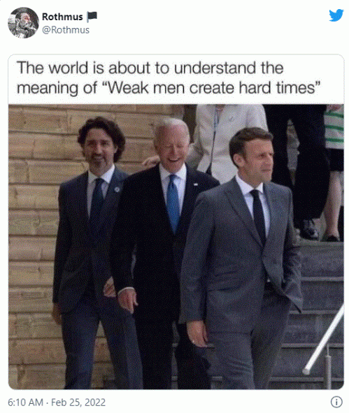 biden weak men create hard times
