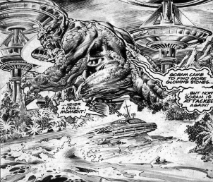 goram attacking island