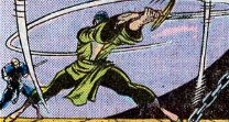 s kari swinging his sword