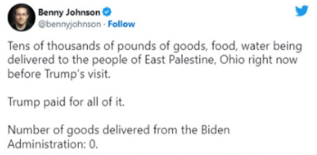 trump helping east palestine