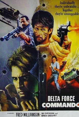 delta force commando mark in foreground