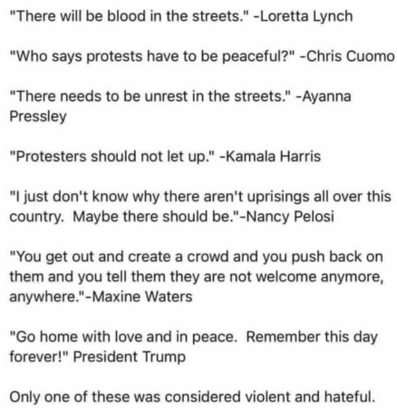 january 6th hypocrisy