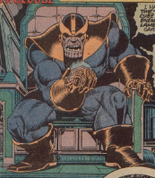 thanos on throne
