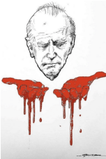 bloody hands of joe biden