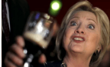 hillary boozing