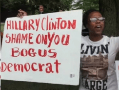 hillary clinton shame sign
