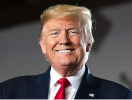 trump smiling