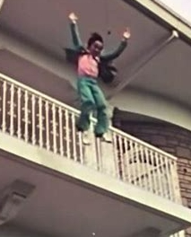 bionic boy leaping down