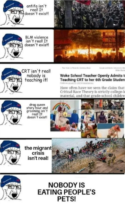 democrats claiming things aren't real